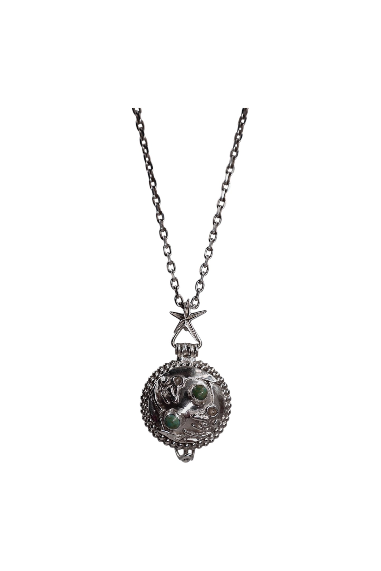 The Tribal Dawn Locket - Turquoise + Bone